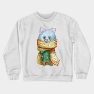 knitting love cat Crewneck Sweatshirt